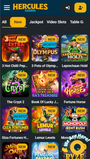 Hercules Casino Mobile Screenshot 3