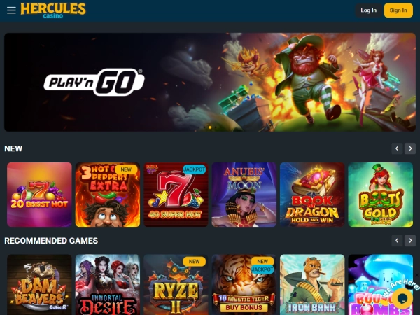 Hercules Casino Desktop Screenshot 1