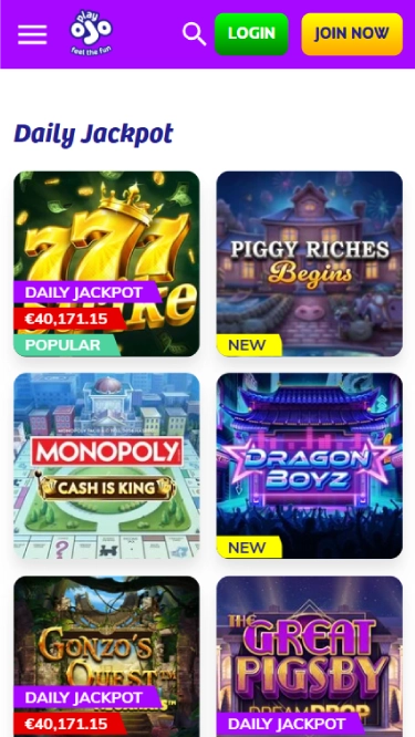 PlayOJO Mobile Screenshot 4